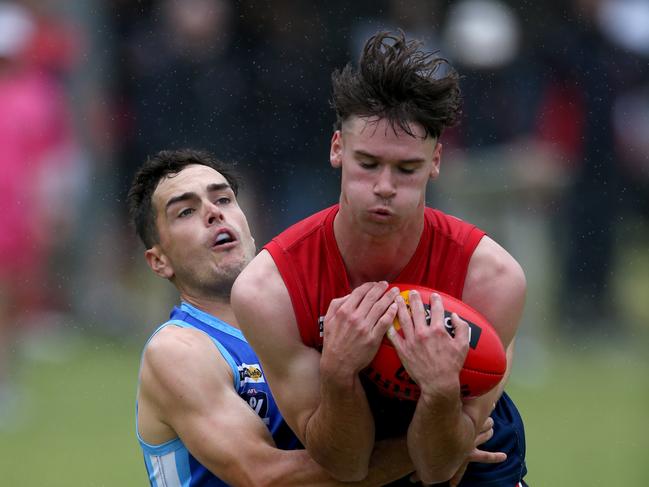 Tyler Cummins makes out in front. Picture: Mike Dugdale