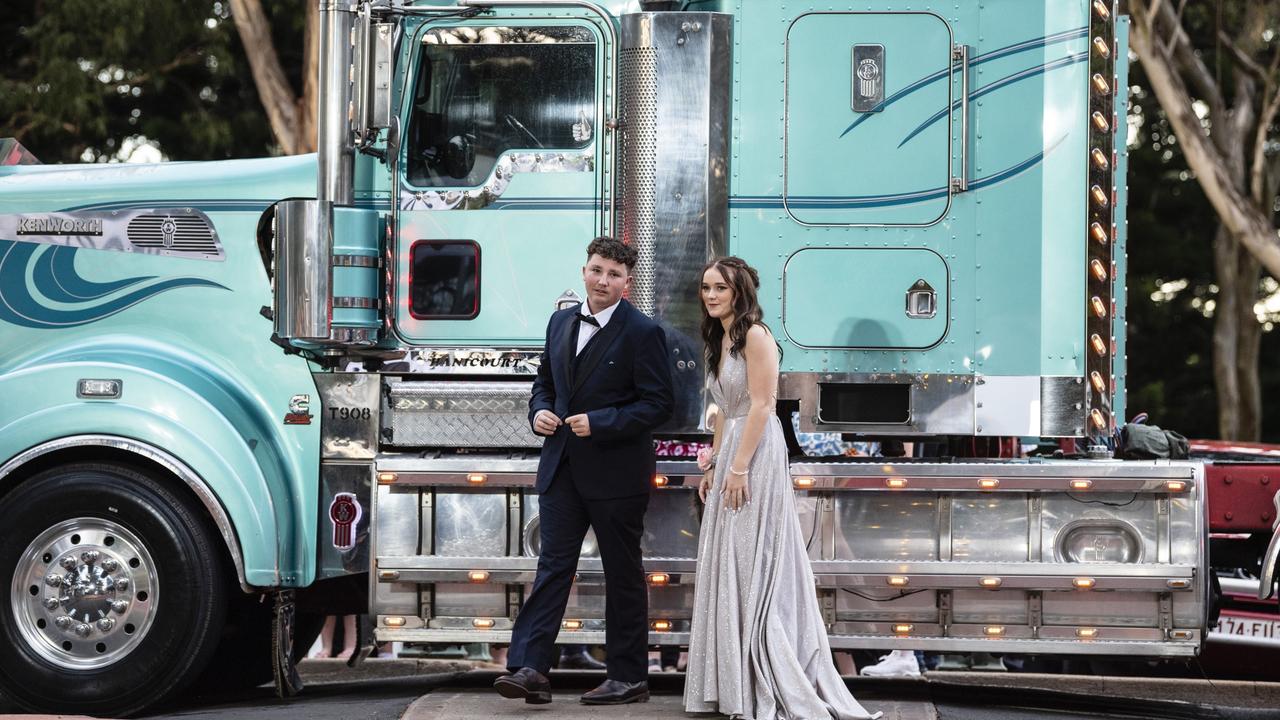 Tallis Wilkins and partner Jasmin Klettke at St Mary's College formal at Picnic Point, Friday, March 24, 2023. Picture: Kevin Farmer