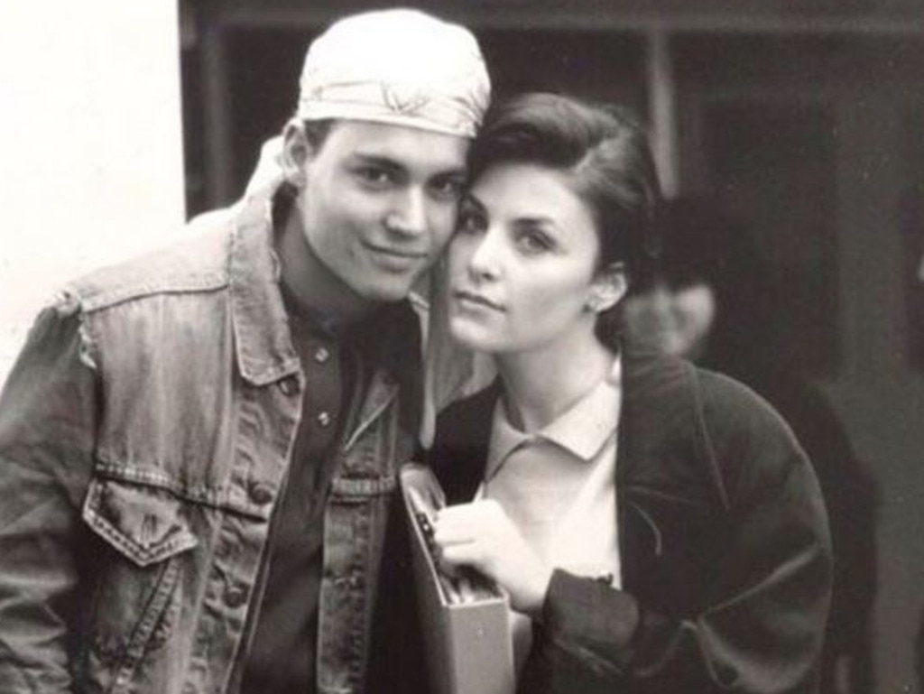 Johnny Depp met ex-fiancee Sherilyn Fenn on the 1985 movie Dummies and dated for almost four years. Picture: Supplied