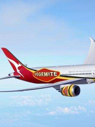 Qantas' spirit of Vegemite Dreamliner (artist's impression)