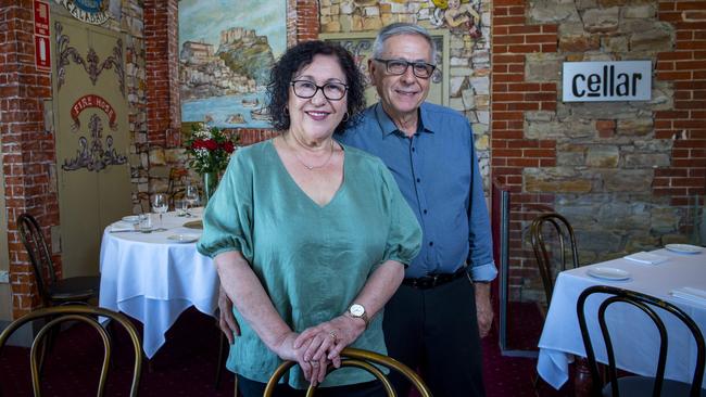Teresa and Enzo Fazzari at Enzo's Ristorante. Picture: Mark Brake