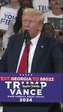 Trump blames Kamala Harris over alleged student murder