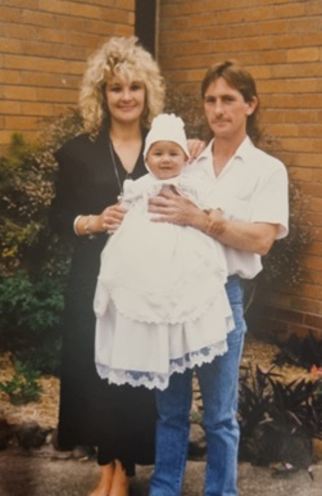 Jye Vessey as a baby with his parents. Picture: Supplied