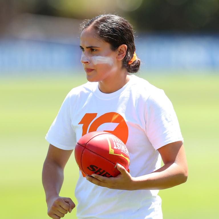 Haneen Zreika sat out of the AFLW’s Pride Round. Picture: Kelly Defina/Getty Images