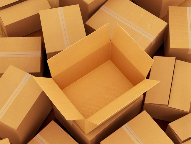 CARSGUIDE  ..  Open brown cardboard delivery box. Picture: iStock