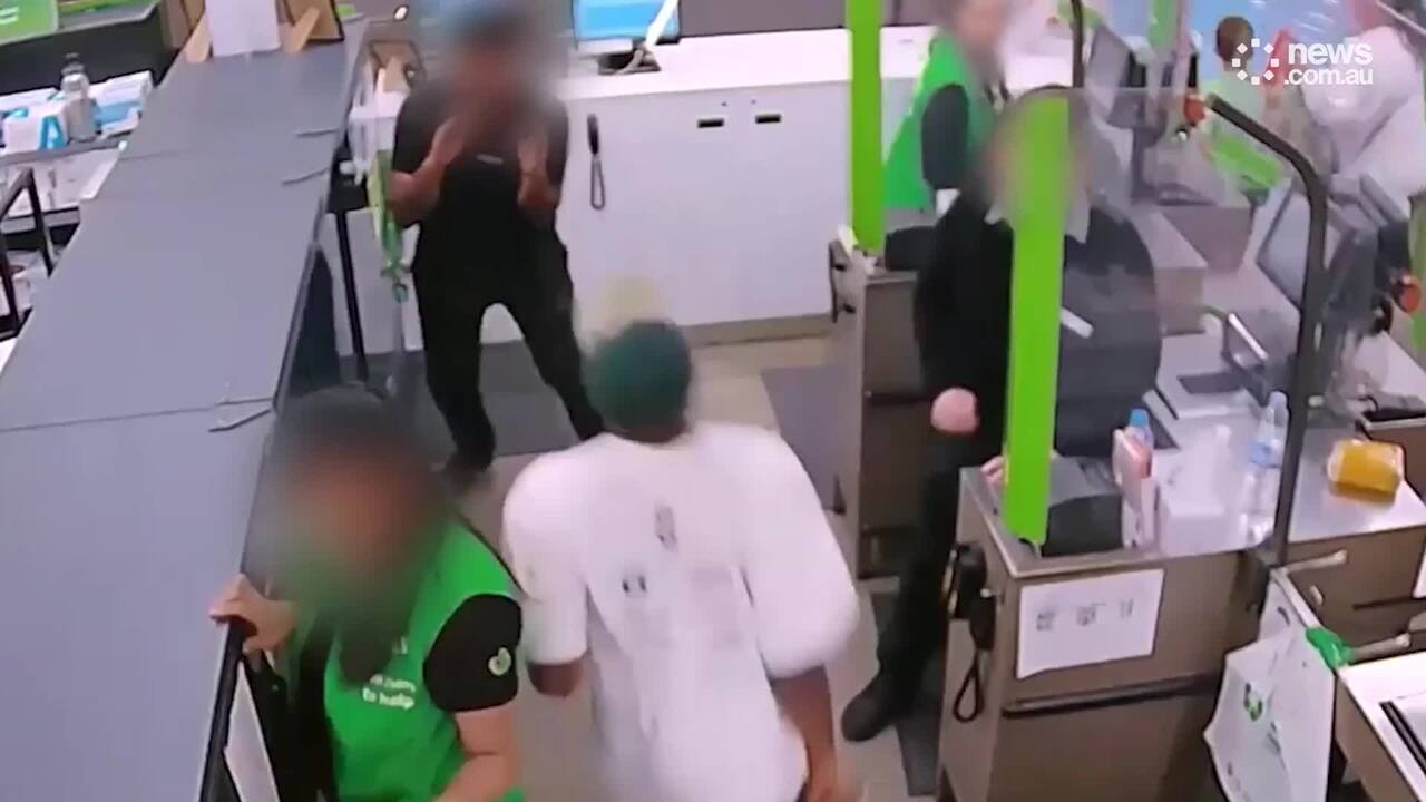 Shocking footage reveals brawls at Woolworths check-outs