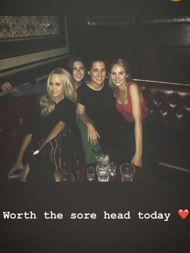 Mand and her friends in London. Picture: Instagram