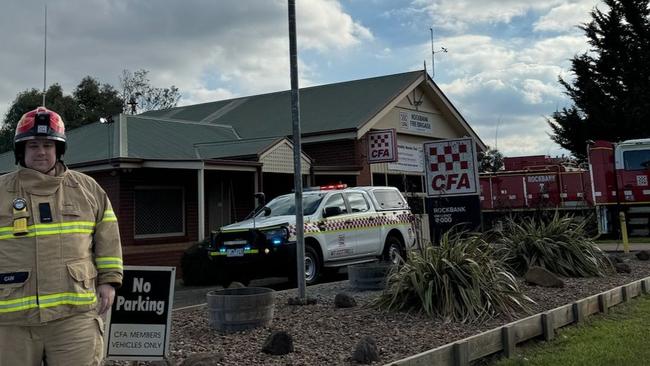 CFA Rockbank trucks were blocked and volunteers were unable to park after attendees of a multicultural sporting tournament filled the car park against clear signage last month.. Picture: Supplied