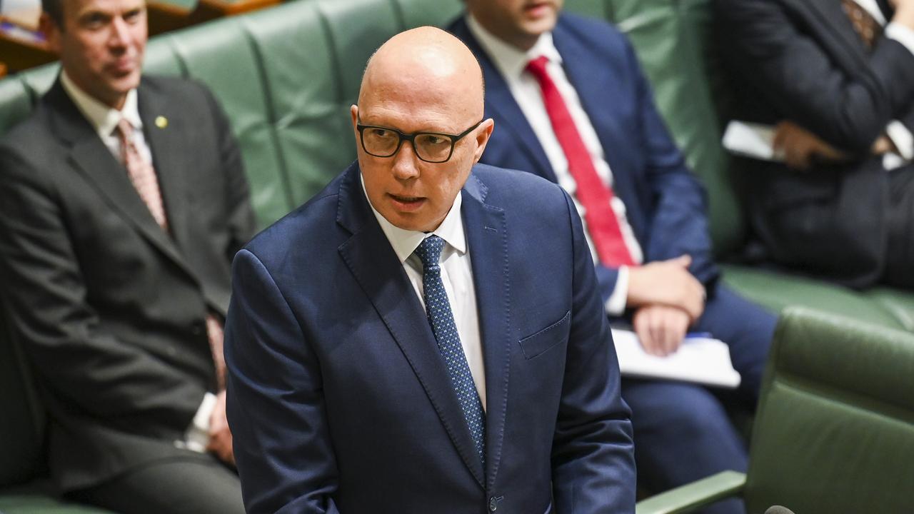 Opposition Leader Peter Dutton made the warning during a speech in Parliament House last week. Picture: NCA NewsWire / Martin Ollman