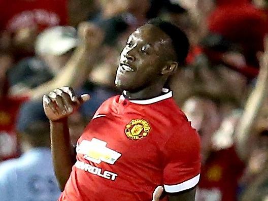 PASADENA, CA - JULY 23: Danny Welbeck #19 of Manchester United ceebrates after scoring the first goal of fthe game with the Los Angeles Galaxy at the Rose Bowl on July 23, 2014 in Pasadena, California. Stephen Dunn/Getty Images/AFP == FOR NEWSPAPERS, INTERNET, TELCOS & TELEVISION USE ONLY ==