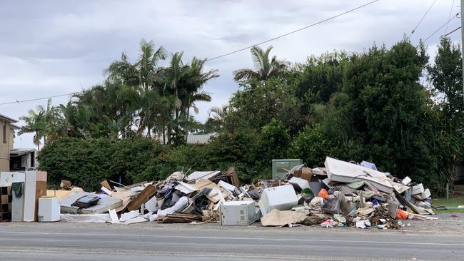 Rubbish from flood damage around Chinderah. Picture: Liana Walker