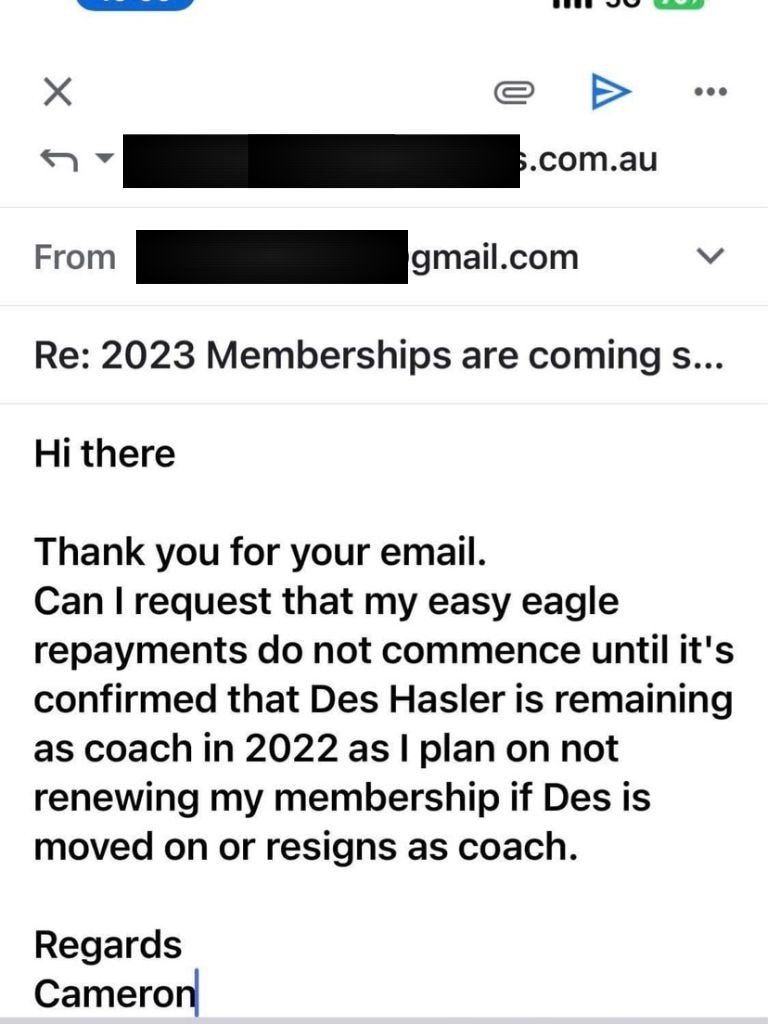 Manly fan Cam Smith not renewing his membership...