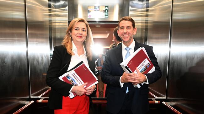 Queensland Premier Annastacia Palaszczuk and Treasurer Cameron Dick. Picture: NCA NewsWire / Dan Peled