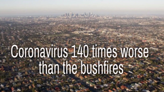 Coronavirus 140 times worse than the bushfires