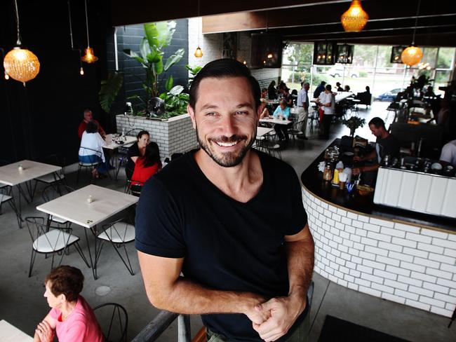 Chris Joannou, bassist with the 90s pop/rock band Silverchair, at his bar The Edwards in Newcastle. Picture: Liam Driver