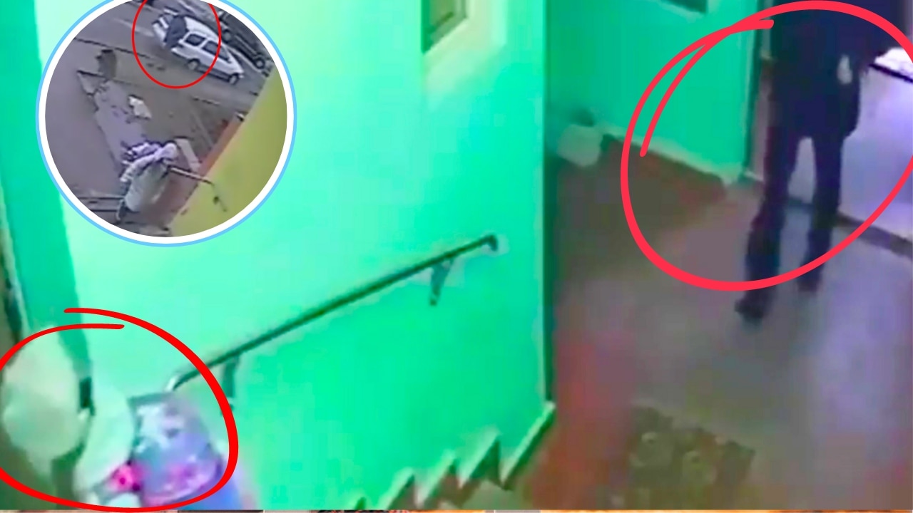 Man follows girl into building. Image: YouTube