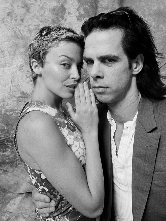 Kylie Minogue and Nick Cave. Picture: Tony Mott