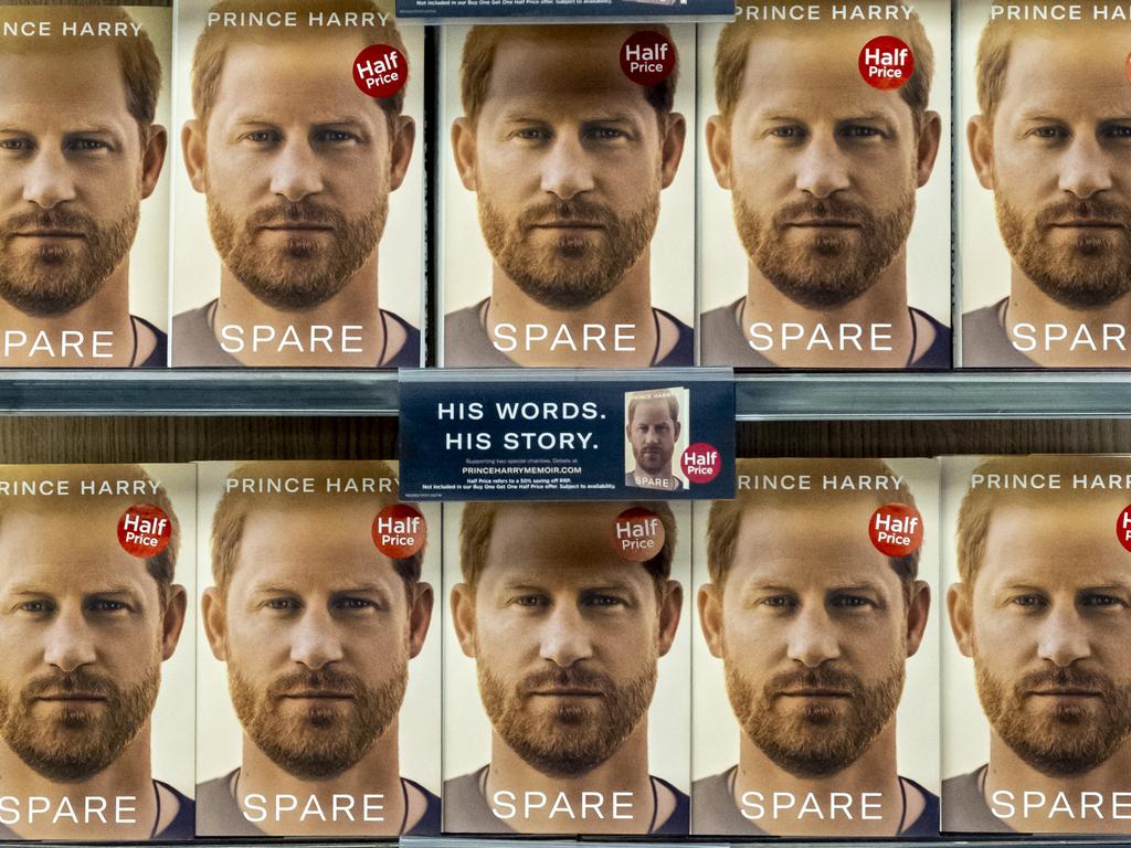 The controversial memoir of Prince Harry’s book, Spare, go on sale in London. Picture: Andrew Aitchison/In pictures via Getty Images
