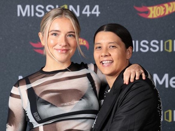 LONDON, ENGLAND - NOVEMBER 06: Kristie Mewis and Sam Kerr attend the Reimagining The Future Gala Dinner for Lewis Hamilton's Charitable Foundation, Mission 44 at The Design Museum on November 06, 2024 in London, England. (Photo by Shane Anthony Sinclair/Getty Images for Mission 44)