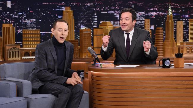 Confirmed ... Paul Reubens confirmed to Jimmy Fallon the next Pee-wee Adventure will be produced by the great Judd Apatow. Picture: Jamie McCarthy/NBC/Getty Images.
