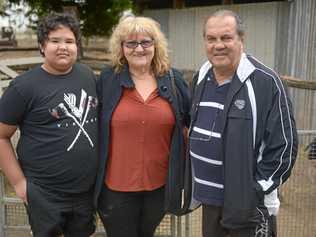Malachi Hill, Robyn Groundwater and Ian Thinee at the Heritage Village. Picture: Jann Houley
