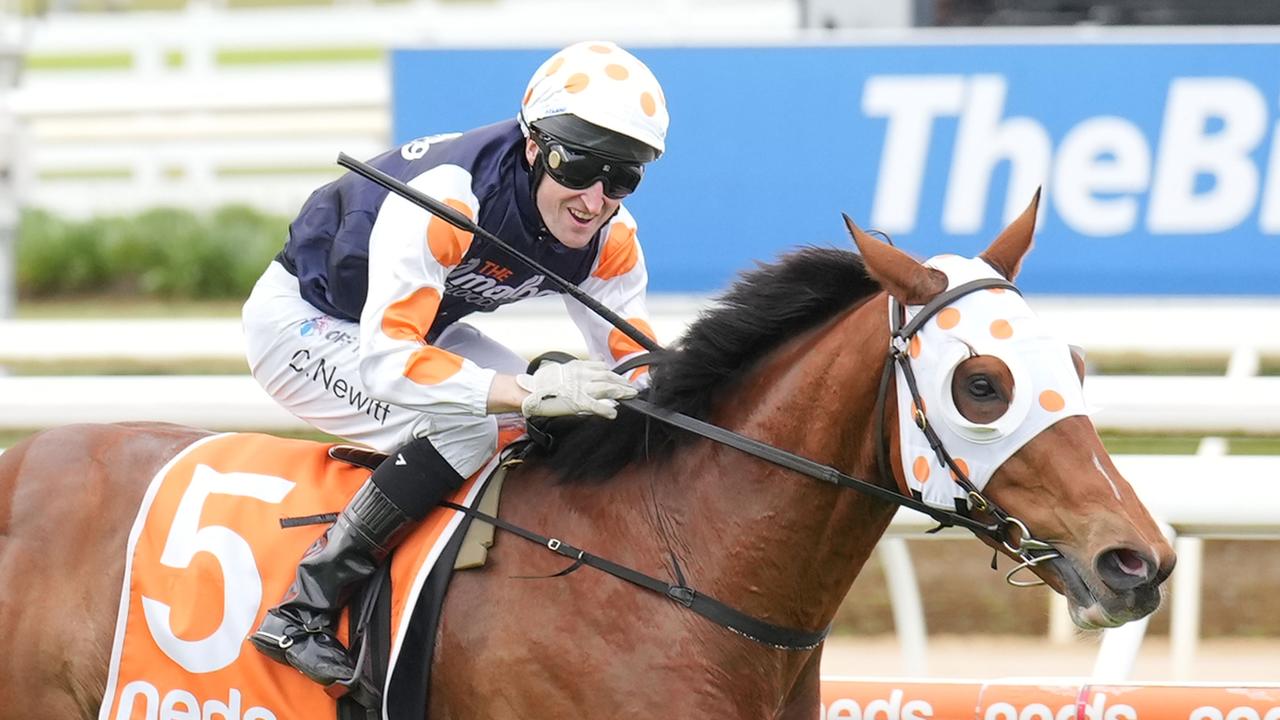 Keats and jockey Craig Newitt will reunite in Saturday's $5m All-Star Mile at The Valley. Picture : Racing Photos via Getty Images.