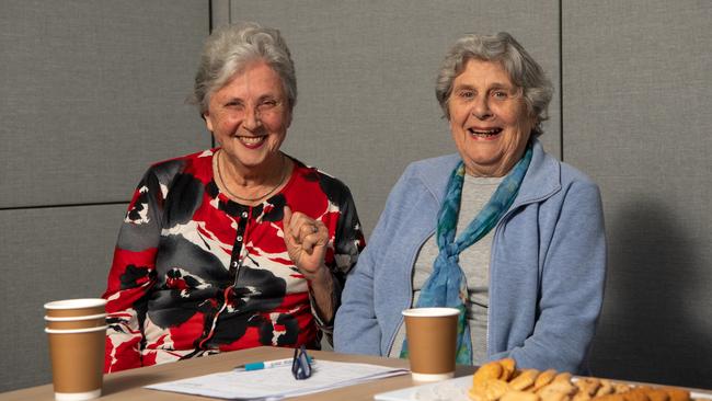 Dinny Reed and Judith Cooper attend Mosman Carers’ Group. Picture: AAP Image/Monique Harmer