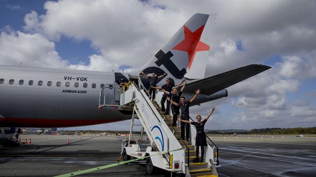 Jetstar on the Gold Coast. Picture: Jerad Williams