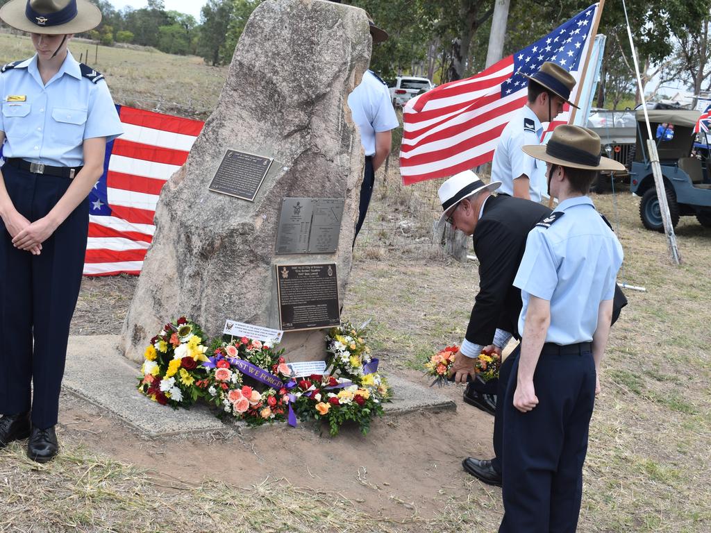 Guests and members of the public were invited to lay wreaths at the memorial