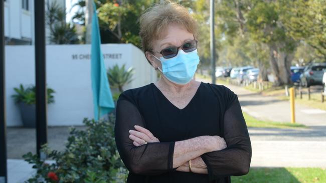 Cathryne Wearne is stranded in Ballina after selling her home in Tamworth and buying a home in Rockhampton. The Queensland government is not allowing her to travel across the border to get to her new home. She has spent some time at the Ballina Homestead motel, where she is pictured on Wednesday, September 1. Picture: Liana Boss