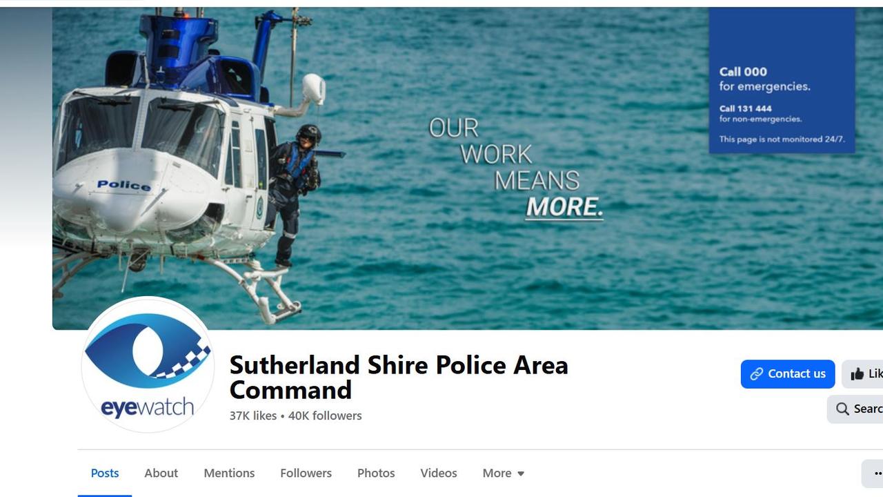 Unusual Facebook post from Sydney police station