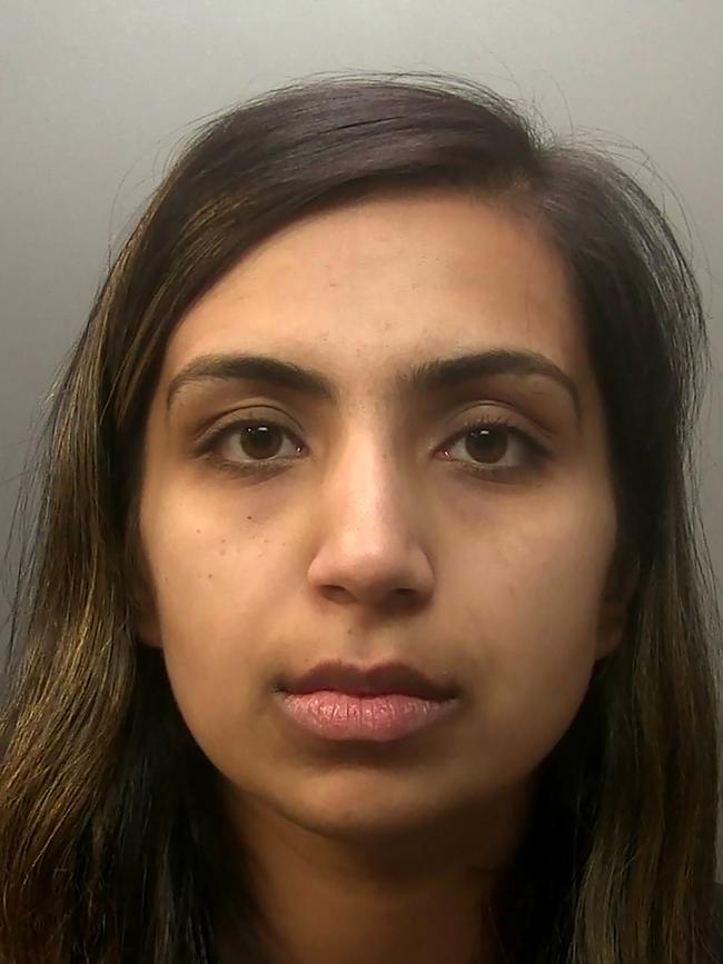 His new wife, Beinash Batool, would call Sharif back from work saying Sara was being naughty, knowing he would beat her up. Picture: AFP / Surrey Police