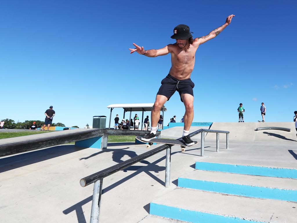 Joao Araujo at the skate park. Photograph : Jason O’Brien