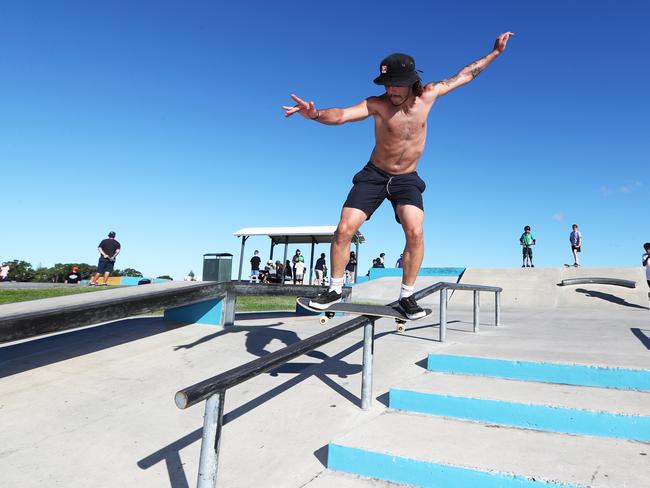 Joao Araujo at the skate park. Photograph : Jason O’Brien