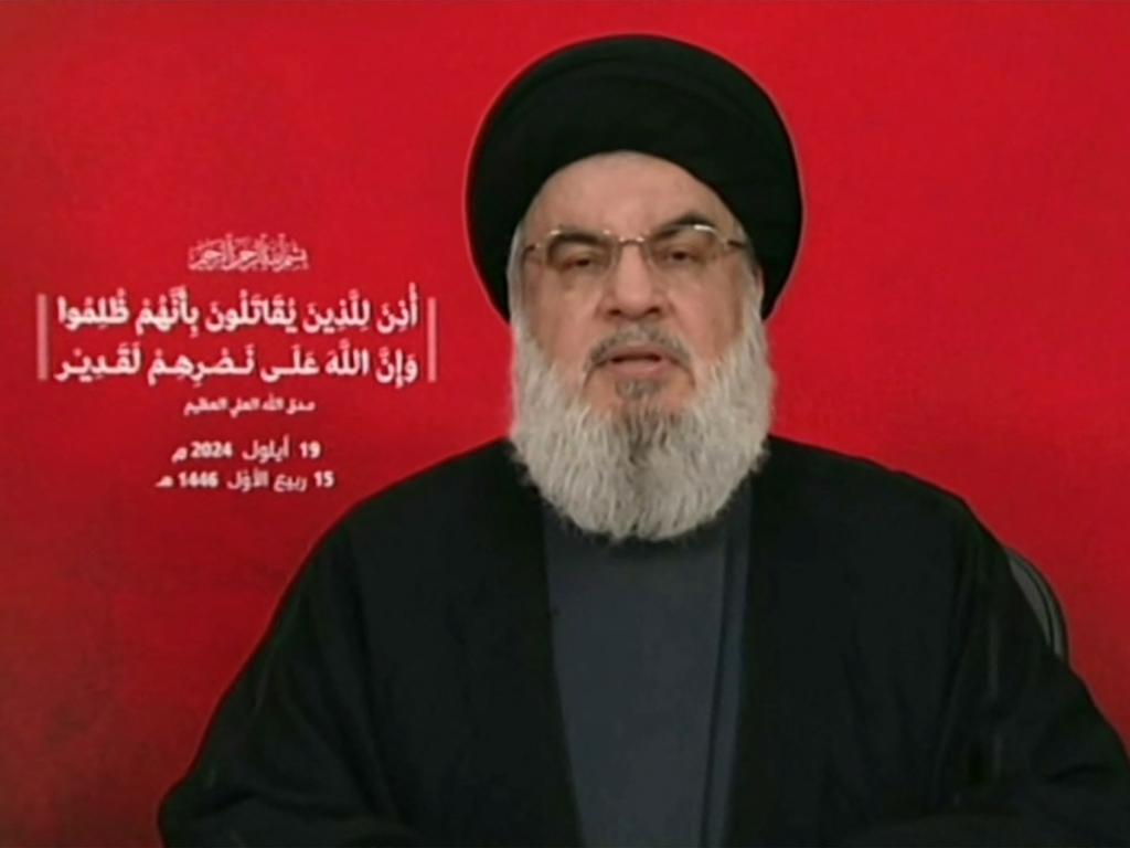 Hezbollah leader Hassan Nasrallah was killed in an Israeli air strike. Picture: Al-Manar / AFP