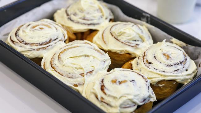 Cinnabon opened its first Far North Queensland store at Cairns Central on Wednesday, with the takeaway outlet selling a variety of cinnamon rolls, coffee and cold drinks. Picture: Brendan Radke