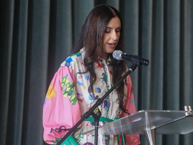 Randa Abdel-Fattah at a women’s day event in Sydney last week. Picture: Facebook