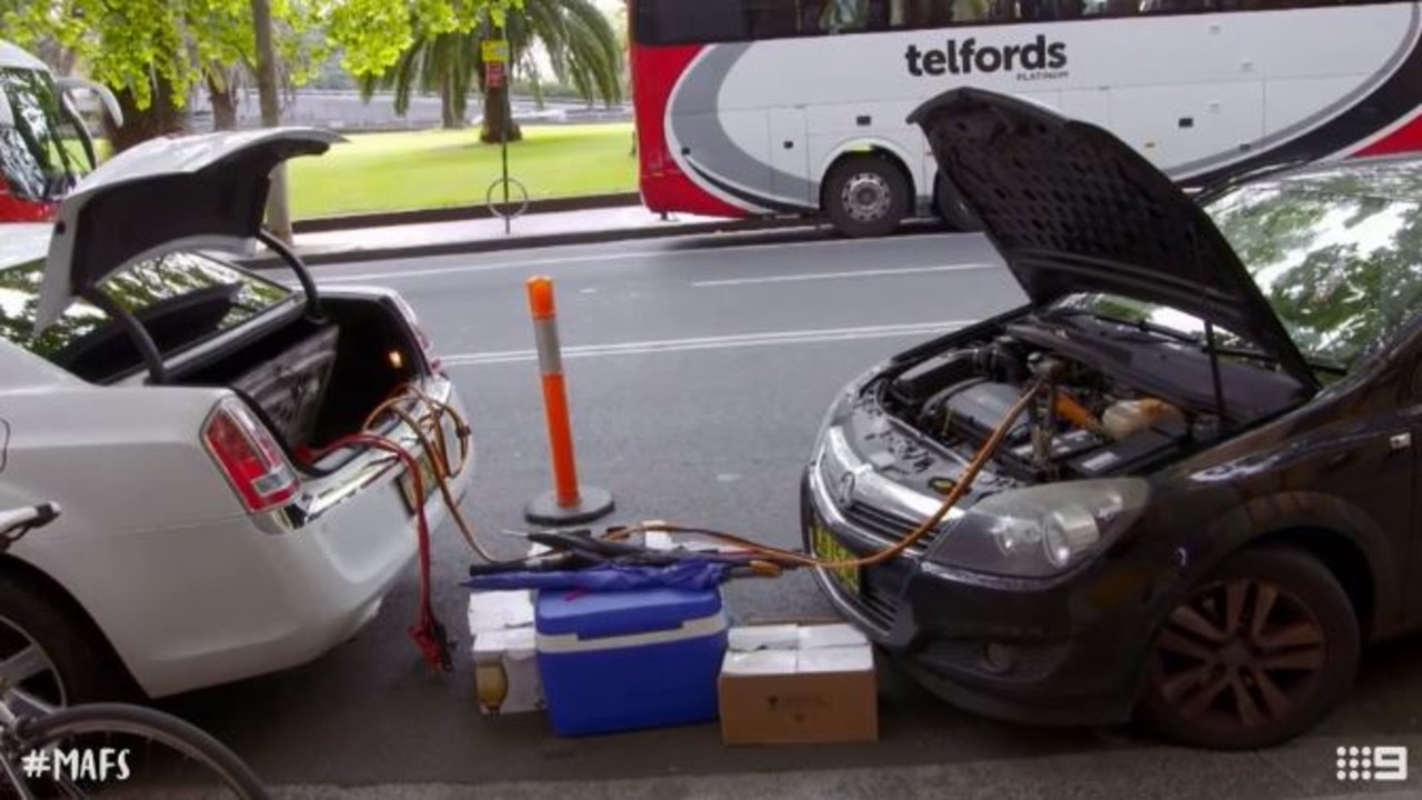 A Holden Astra attempts to jump-start MAFS episode 17. 