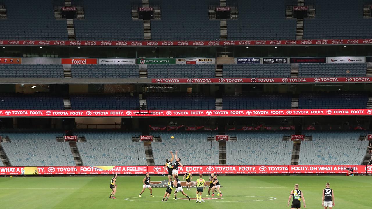 Michael Klein captured an eerie scene complete with empty stands.