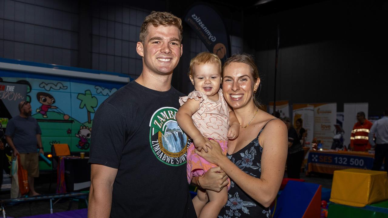 Mitchell Leach, Sarah Leach and Eleanor Leach. Picture: Pema Tamang Pakhrin