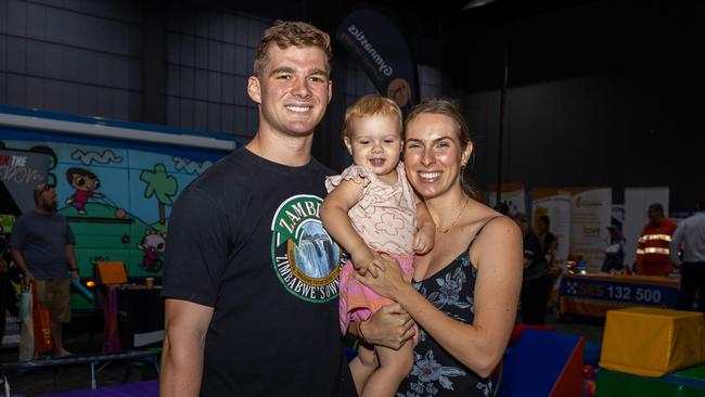 Mitchell Leach, Sarah Leach and Eleanor Leach. Picture: Pema Tamang Pakhrin