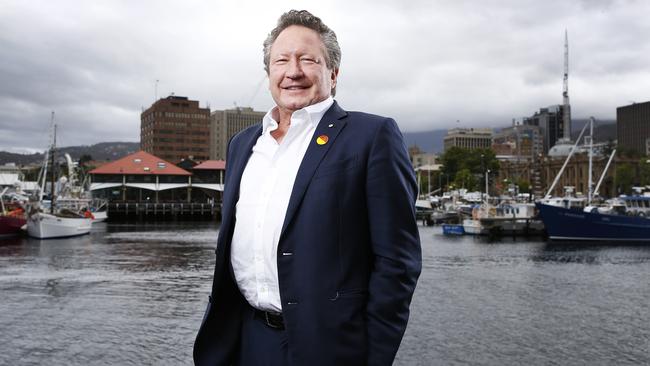 Andrew Forrest has been travelling the world developing his energy plans. Picture: Zak Simmonds