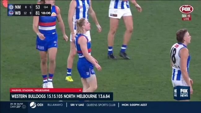 Weightman boots SIX as Dogs down Roos