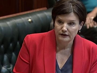 Labor leader Jodi McKay asks her question in parliament.