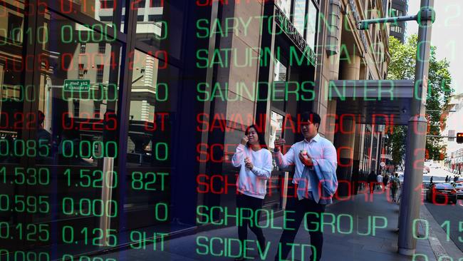 SYDNEY, AUSTRALIA: Newswire Photos- NOVEMBER 07 2023: A general view of the digital boards at the ASX in Sydney as the Reserve Bank meets today to discuss another rate rise. Photo by: NCA Newswire /Gaye Gerard