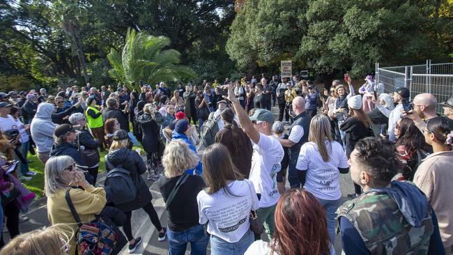 Protesters in Melbourne. Picture: Tim Carrafa