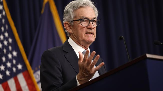 WASHINGTON, DC - NOVEMBER 02: U.S. Federal Reserve Bank Board Chairman Jerome Powell answers reporters' questions during a news conference following a meeting of the Federal Open Market Committee (FMOC) at the bank headquarters on November 02, 2022 in Washington, DC. In a move to fight inflation, Powell announced that the Federal Reserve is raising interest rates by three-quarters of a percentage point, the sixth interest rate increase this year and the fourth time in a row at rates this high.   Chip Somodevilla/Getty Images/AFP