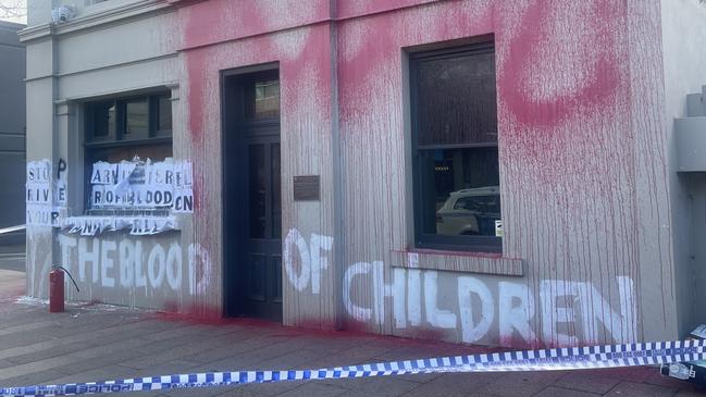 The Geelong office was vandalised on Thursday. Picture: NCA NewsWire