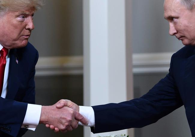 US President Donald Trump and Russian President Vladimir Putin met in July 2018 in Helsinki