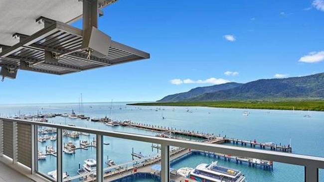 Apartments in the prestigious waterfront complex Harbour Lights at Marlin Parade rent for about $1200 per week. The complex has a gym, spa, sauna and pool. Picture: supplied.